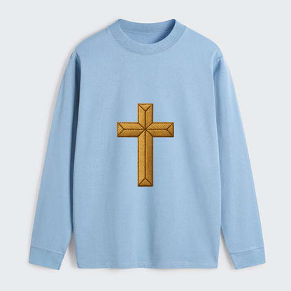 Rock Cross  - Classic Long Sleeve Shirt - Light Blue