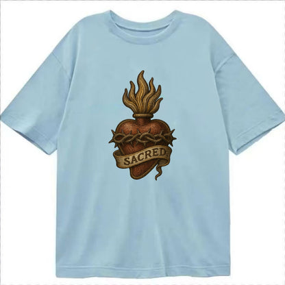 Sacred Heart  - Classic T-shirt - Light Blue