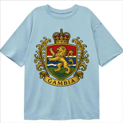 Gambia Heritage Badge  - Classic T-shirt - Light Blue