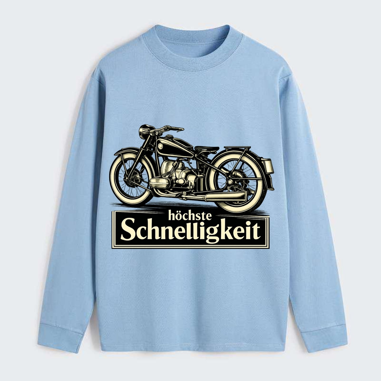 German Speed Motorcycle - Classic Long Sleeve Shirt - Light Blue