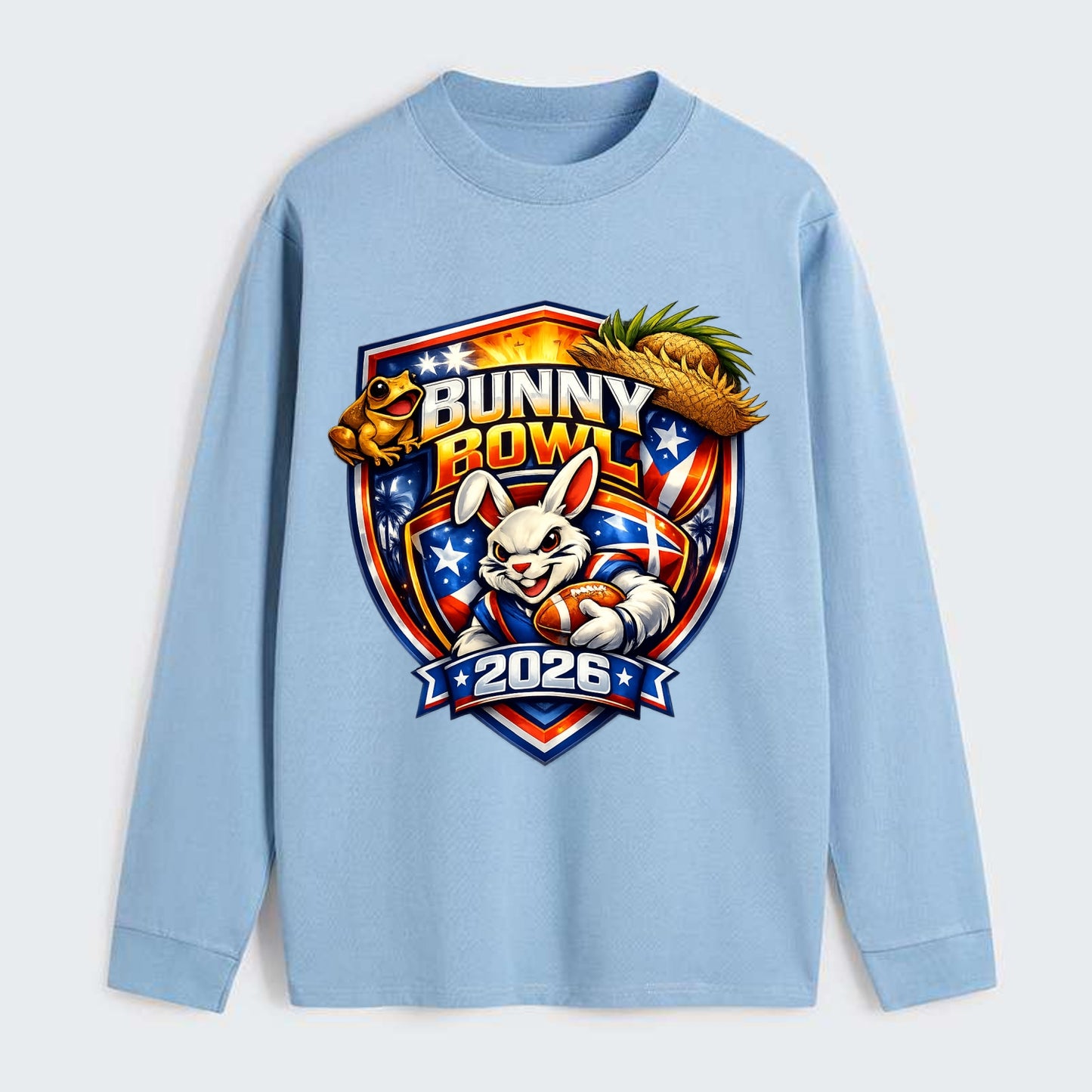 Bunny Bowl 2026 - Classic Long Sleeve Shirt - Light Blue