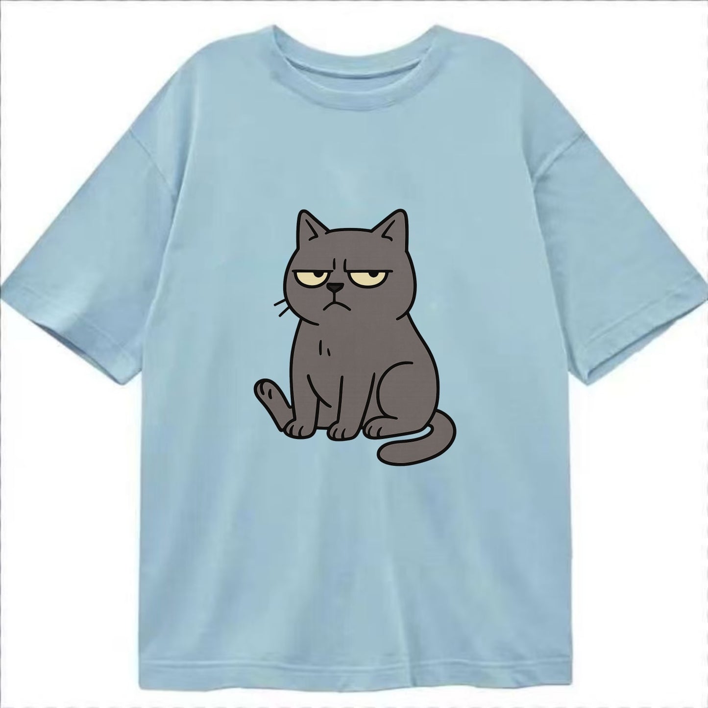 The Cat Judging Silently - Classic T-shirt - Light Blue