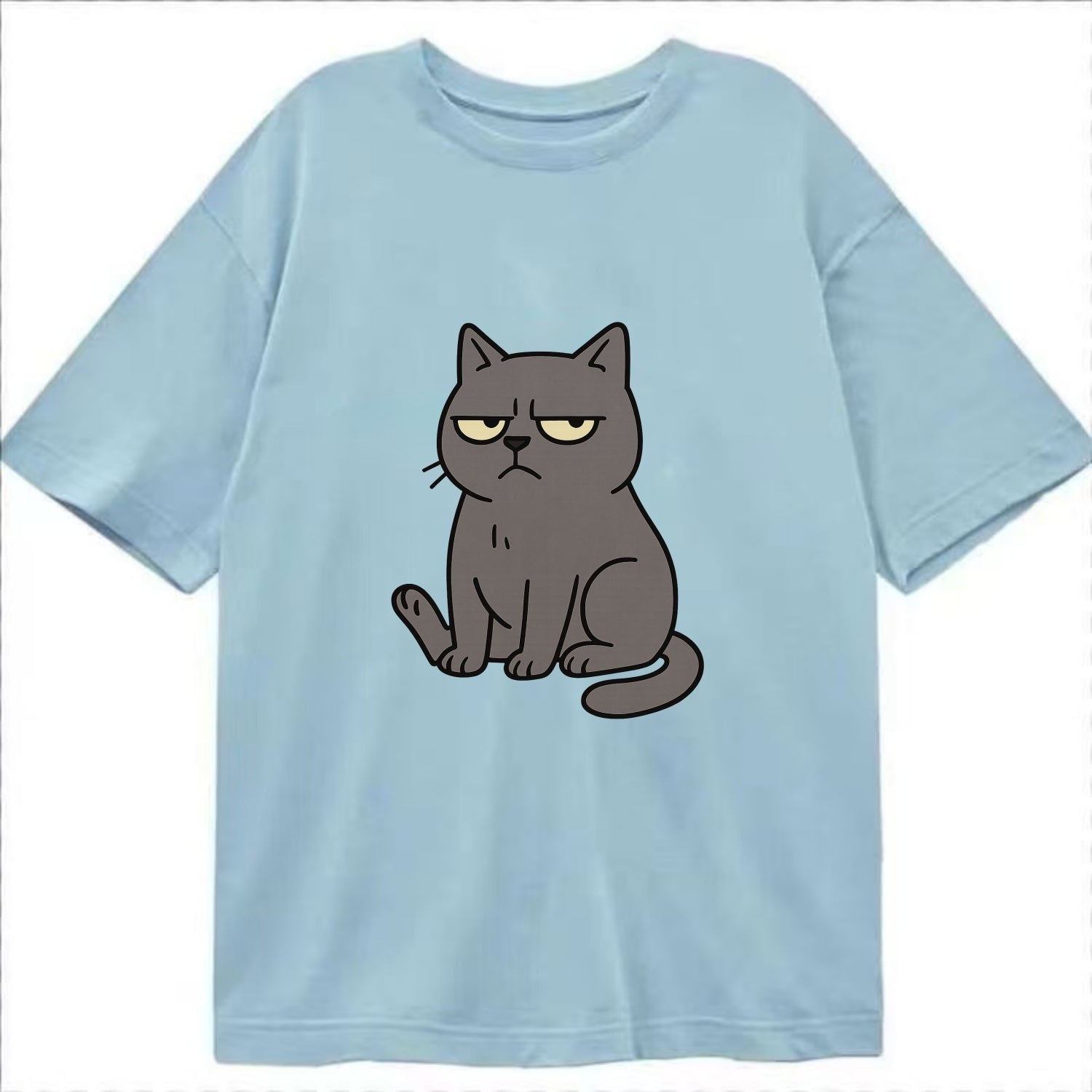 The Cat Judging Silently - Classic T-shirt - Light Blue