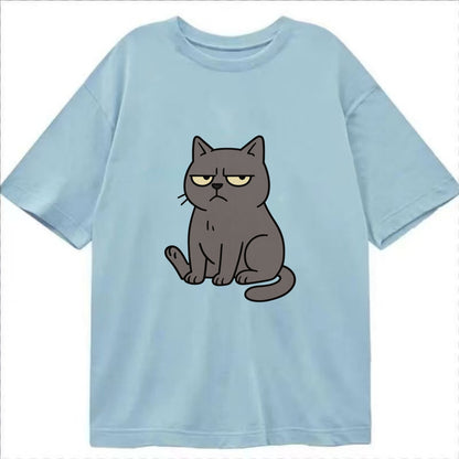 The Cat Judging Silently - Classic T-shirt - Light Blue