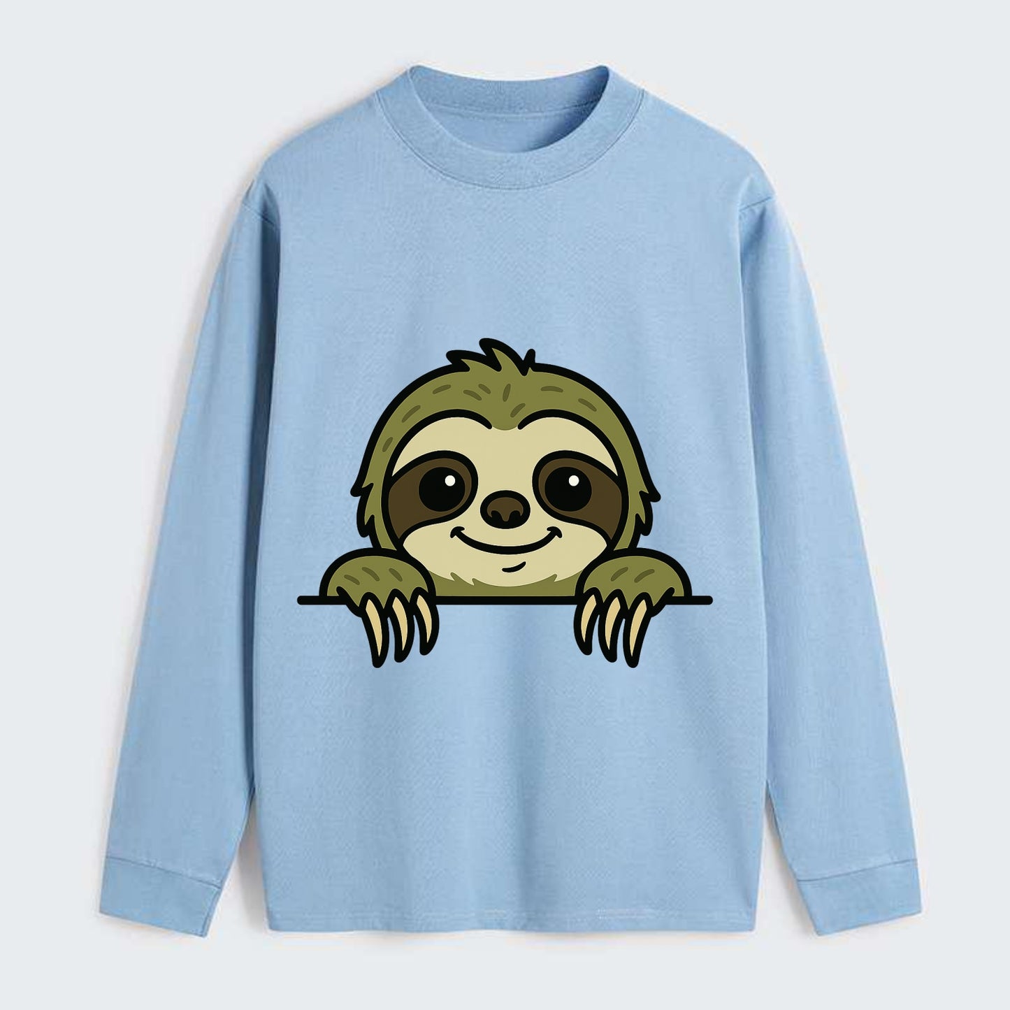 Sloth  - Classic Long Sleeve Shirt - Light Blue