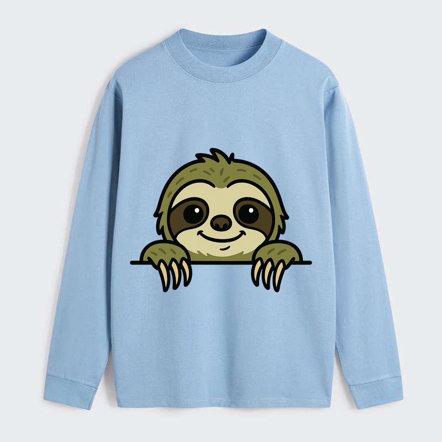 Sloth  - Classic Long Sleeve Shirt - Light Blue