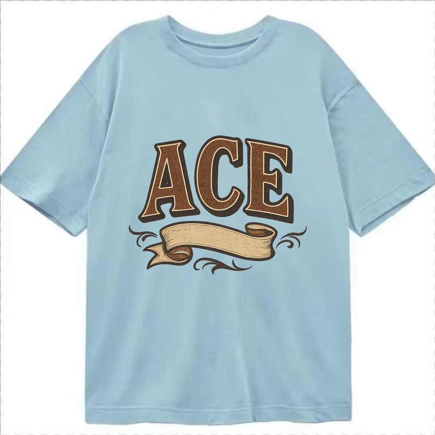 Bold typography design - "ACE" - expert, the best at something - Classic T-shirt - Light Blue