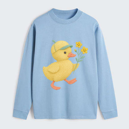 Yellow Duckling - Classic Long Sleeve Shirt - Light Blue