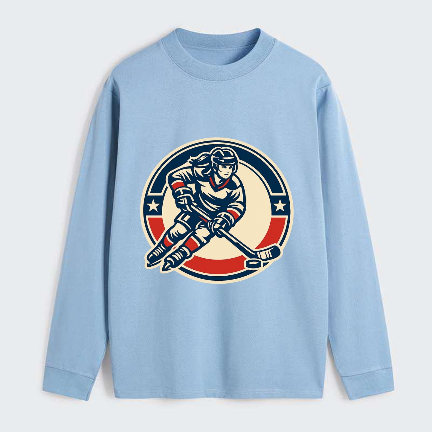 Fearless Ice Warrior - Classic Long Sleeve Shirt - Light Blue