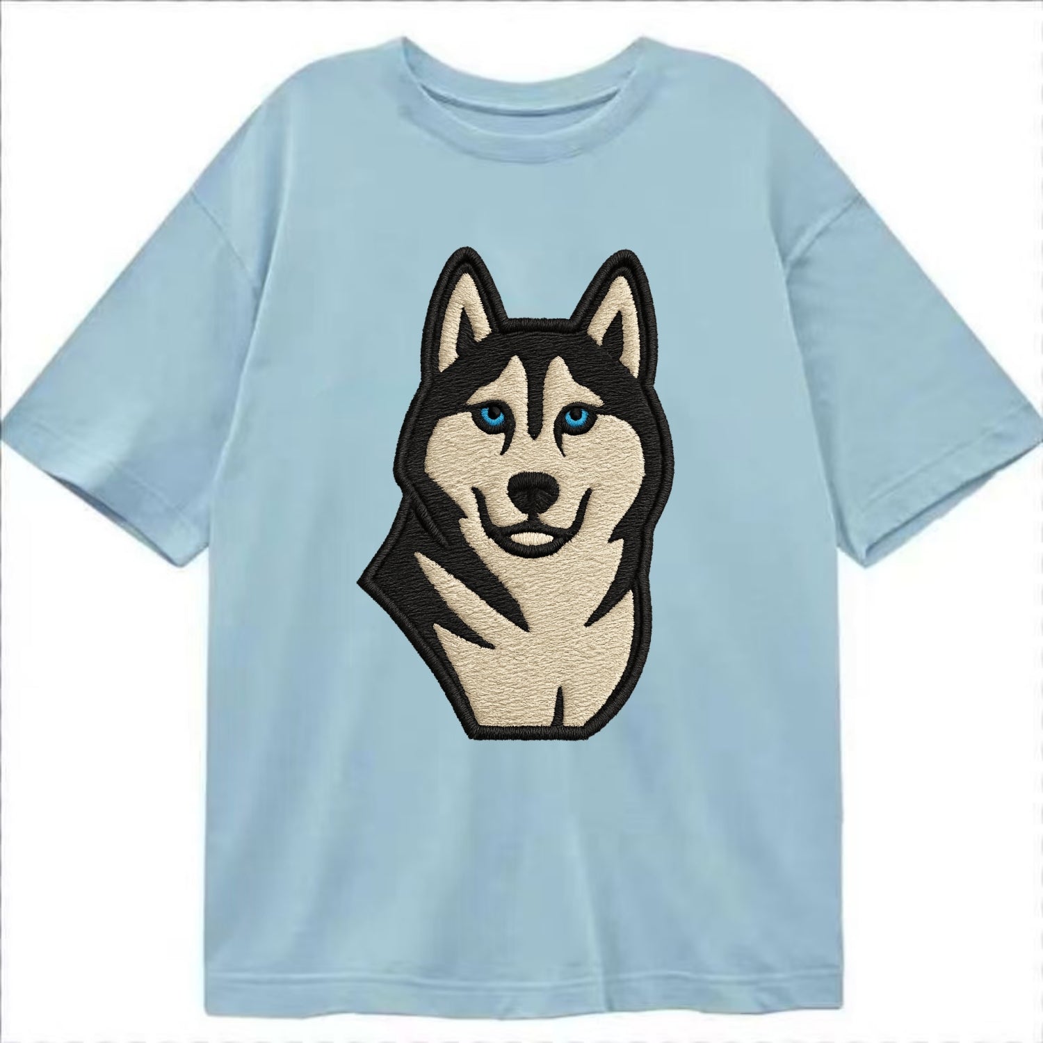 Husky - Blue eyes close-up portrait - Cl Classic T-shirt - Light Blue