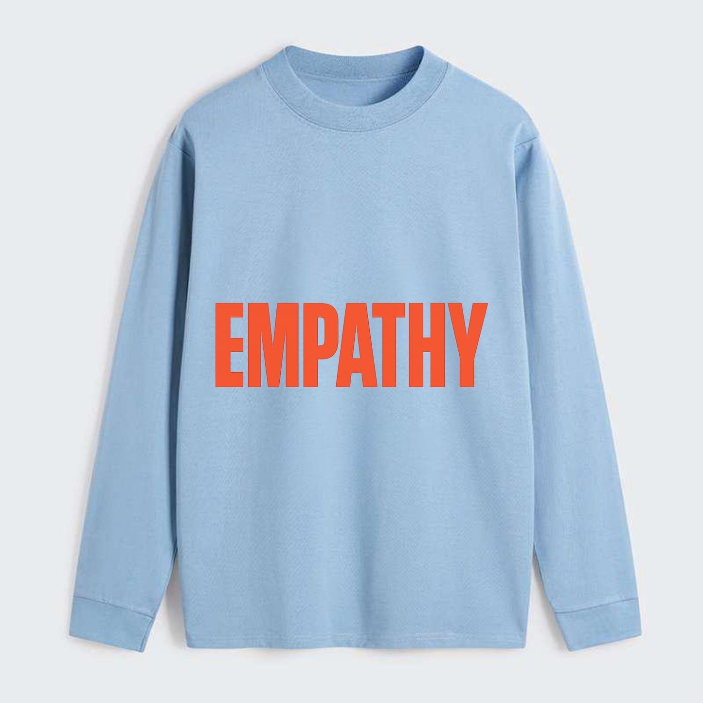 Bold typography design - "EMPATHY" - understanding others, emotional - Classic Long Sleeve Shirt - Light Blue