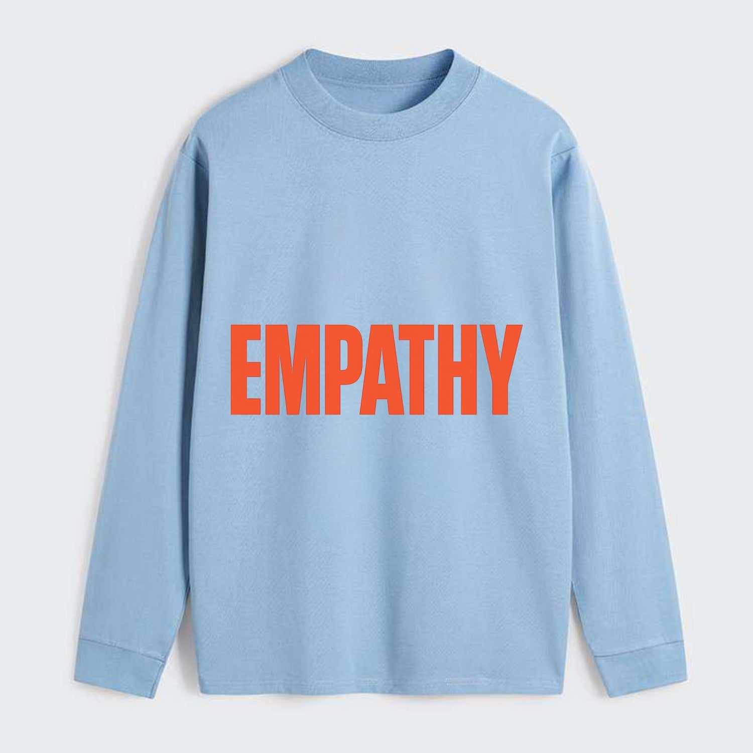 Bold typography design - "EMPATHY" - understanding others, emotional - Classic Long Sleeve Shirt - Light Blue