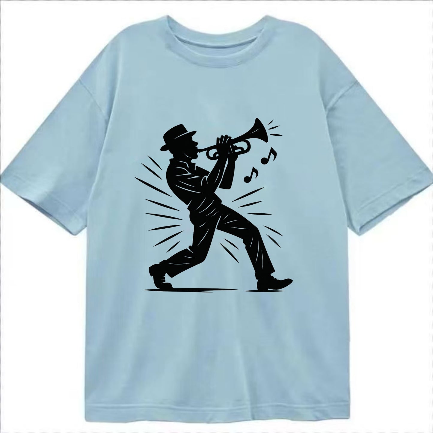 New Orleans jazz musician street corner - Classic T-shirt - Light Blue