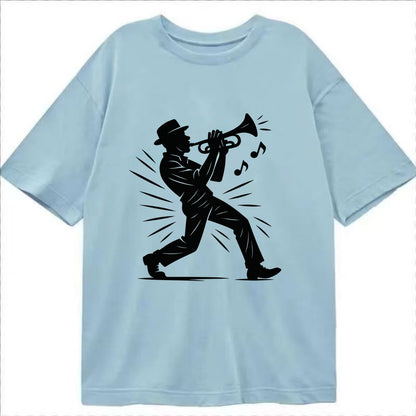New Orleans jazz musician street corner - Classic T-shirt - Light Blue