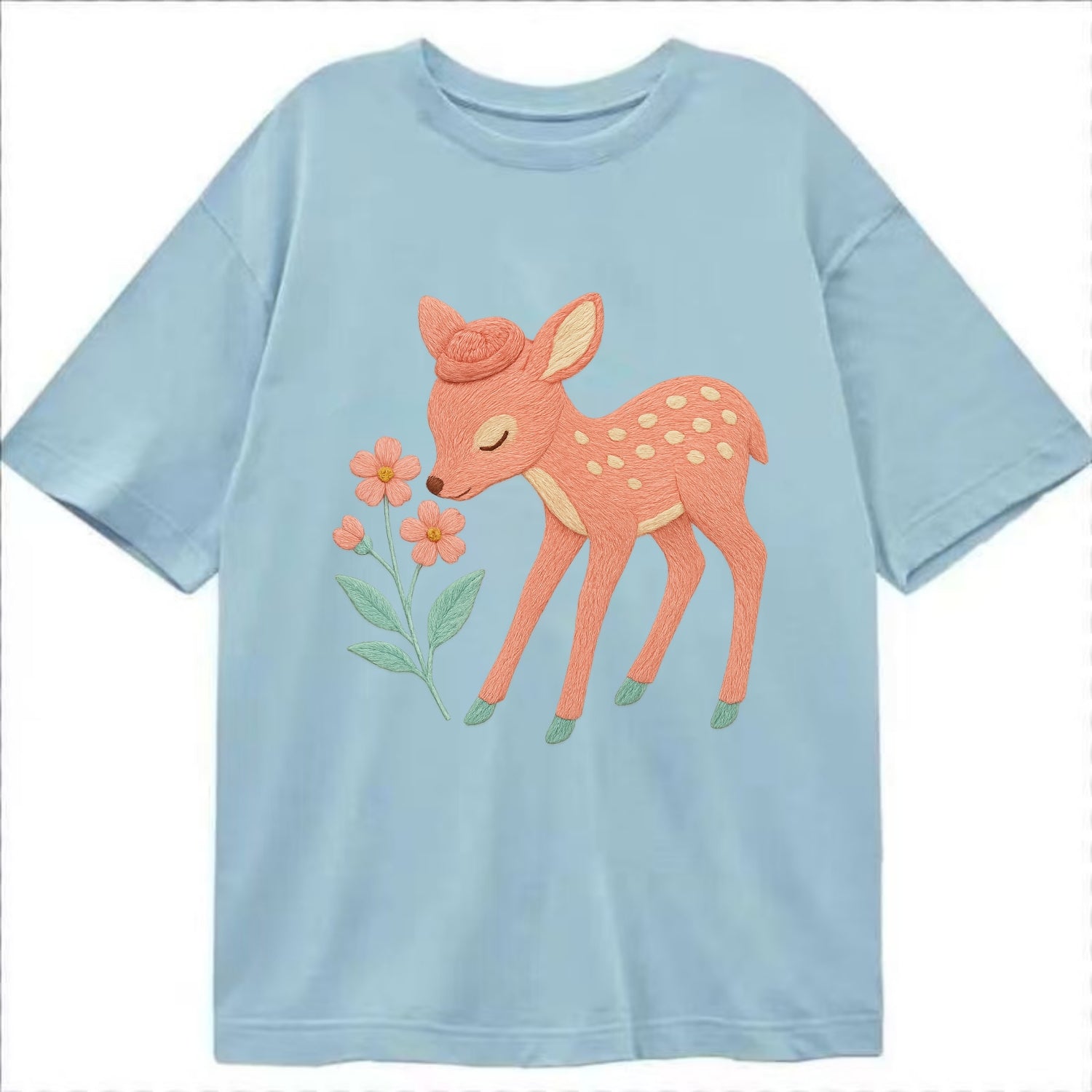 Coral Fawn - Classic T-shirt - Light Blue