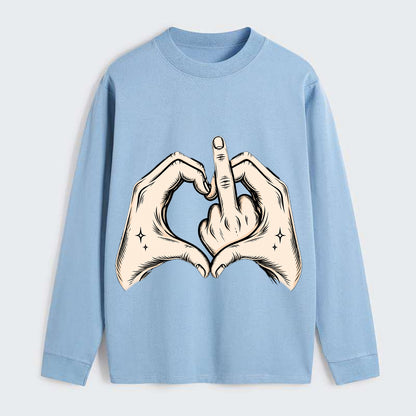 Love You Symbol - Classic Long Sleeve Shirt - Light Blue