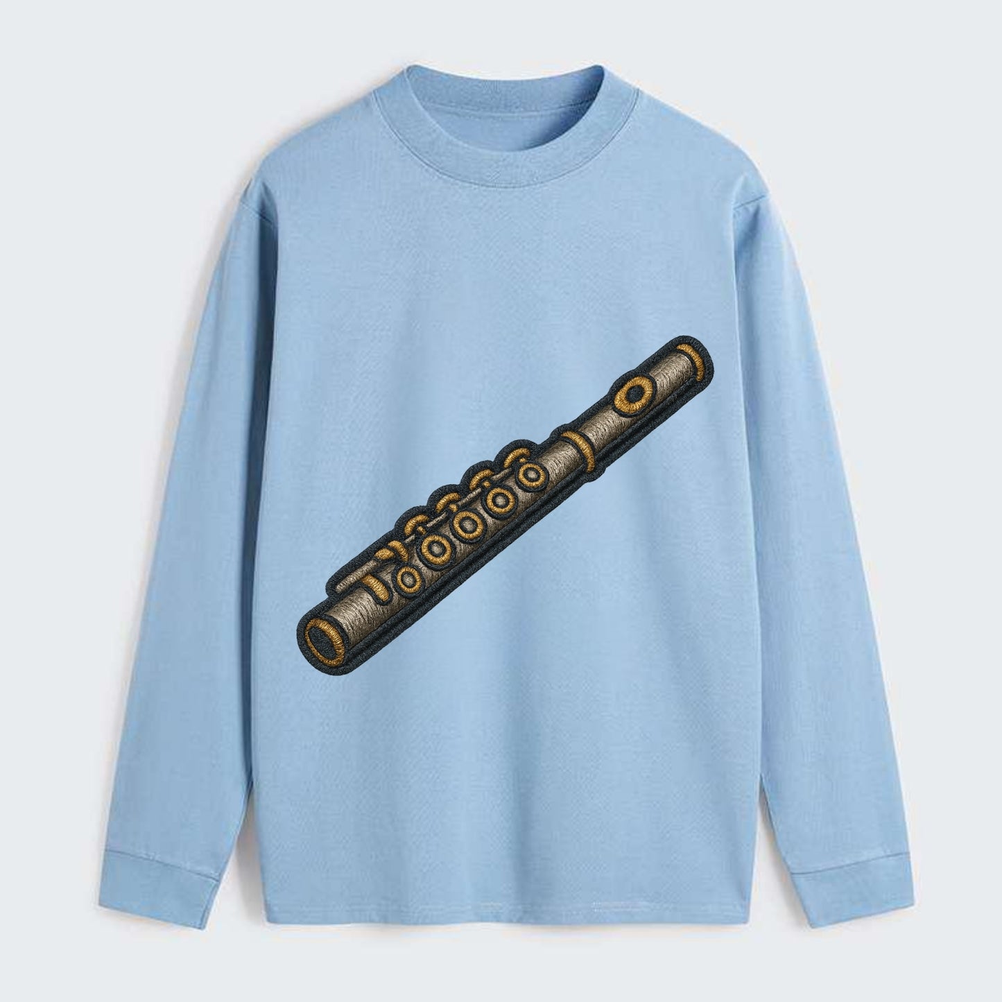 Flute  - Classic Long Sleeve Shirt - Light Blue