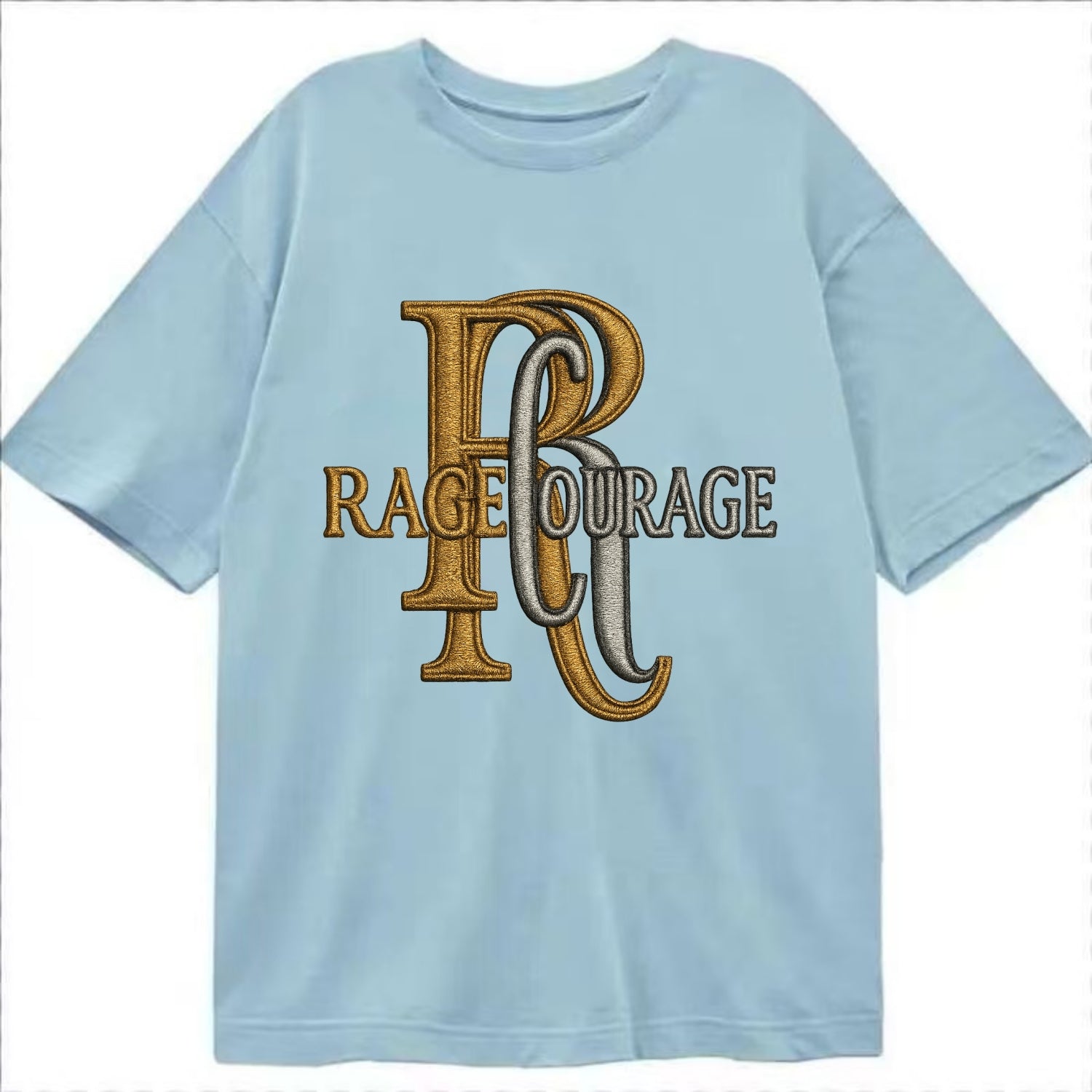 RAGE;COURAGE MODE Warrior Green Hat - Classic T-shirt - Light Blue
