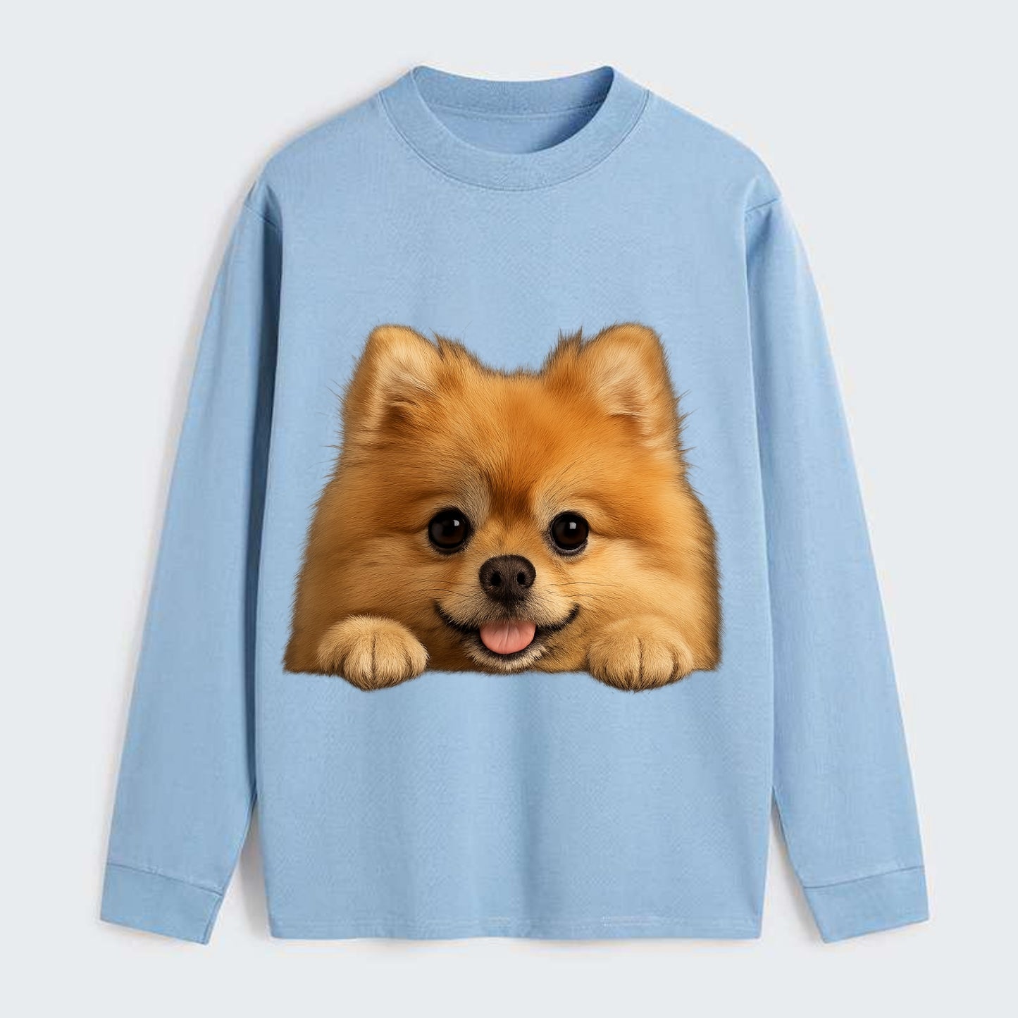 Pomeranian  - Classic Long Sleeve Shirt - Light Blue