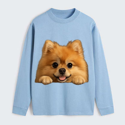 Pomeranian  - Classic Long Sleeve Shirt - Light Blue