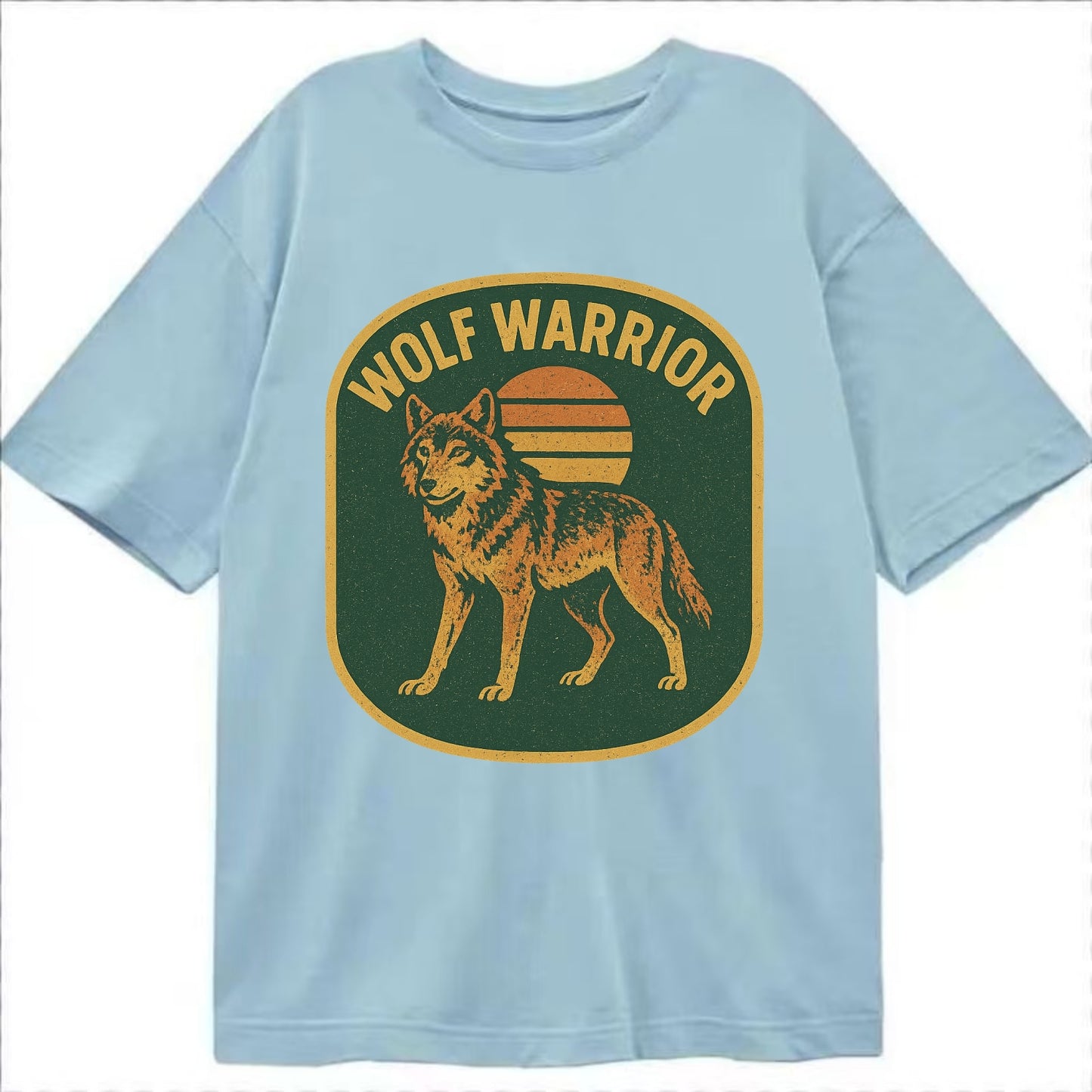 Wolf Warrior  - Classic T-shirt - Light Blue