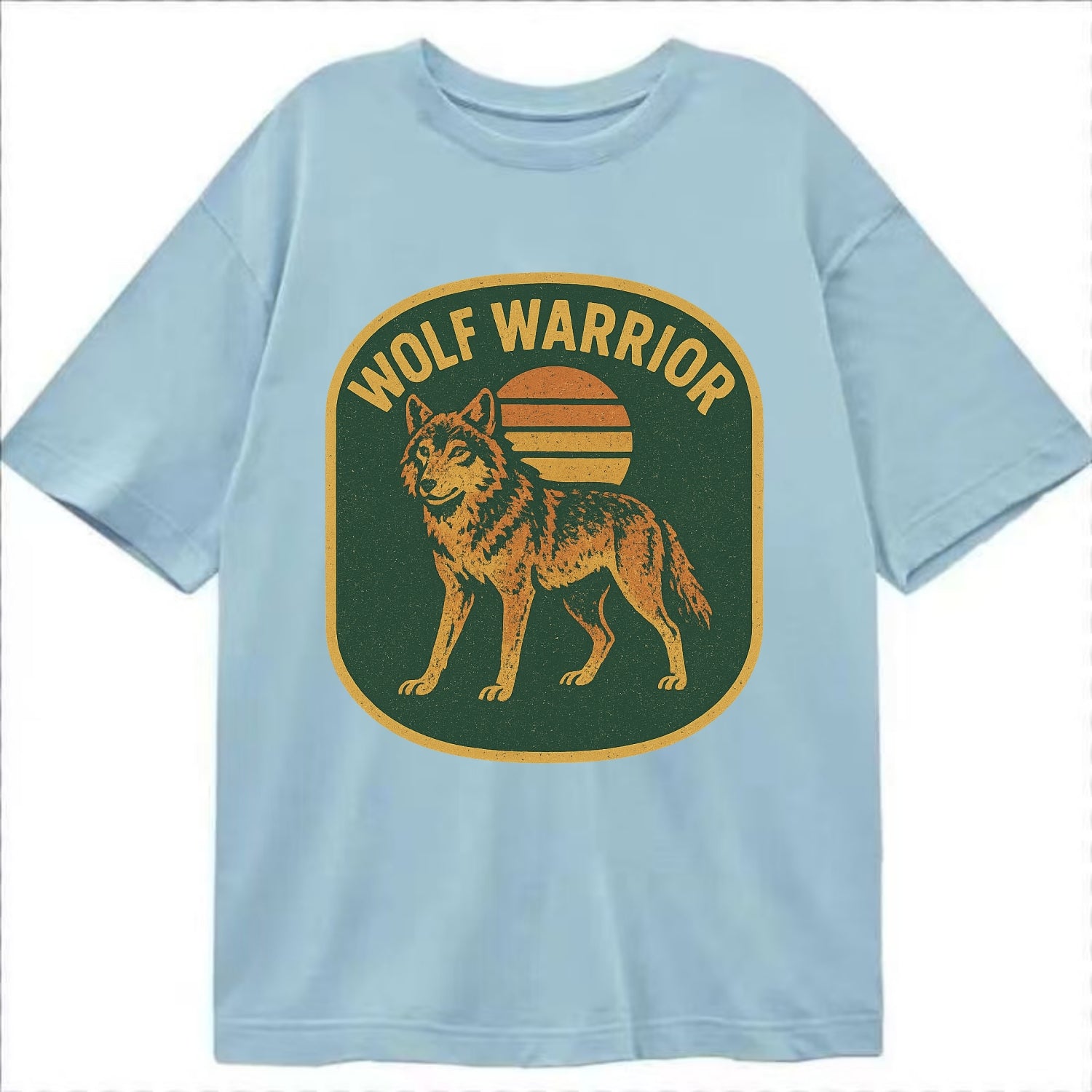 Wolf Warrior  - Classic T-shirt - Light Blue