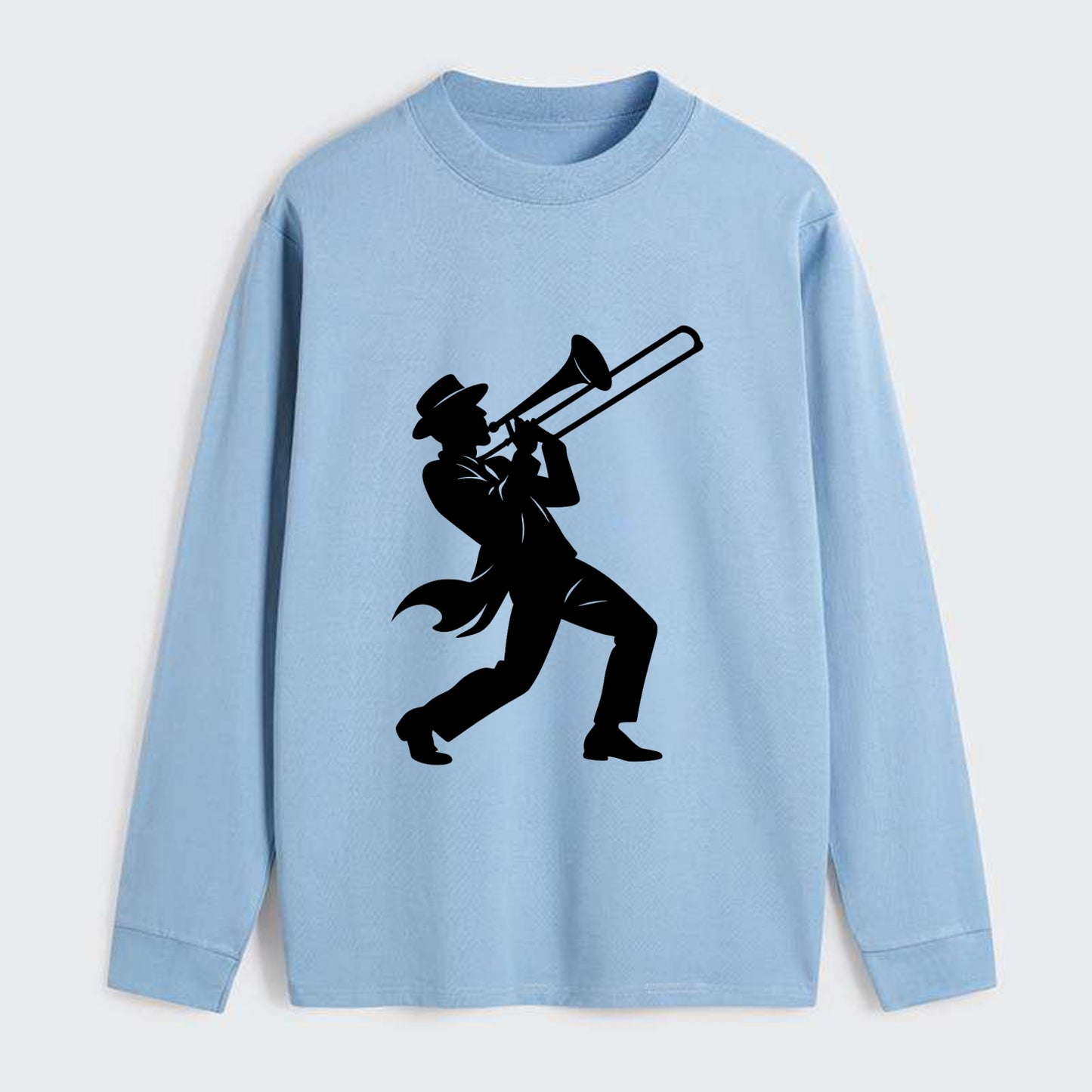 Trombone player jazz improvisation - Classic Long Sleeve Shirt - Light Blue