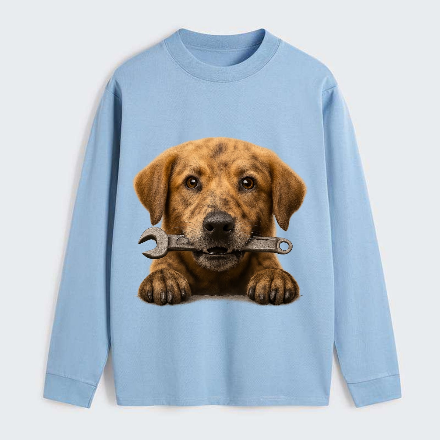 Mechanic Dog  - Classic Long Sleeve Shirt - Light Blue