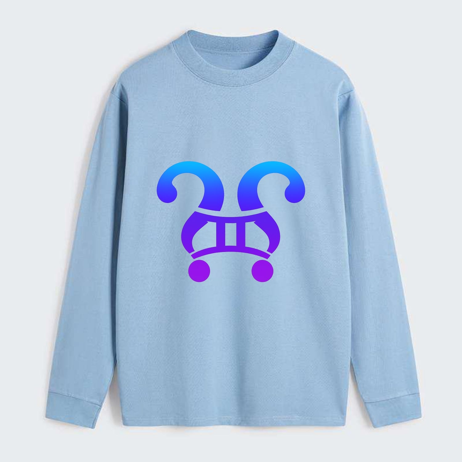 CURIOUS TWINS | Twin question marks | Endless curiosity | Seeking - Classic Long Sleeve Shirt - Light Blue