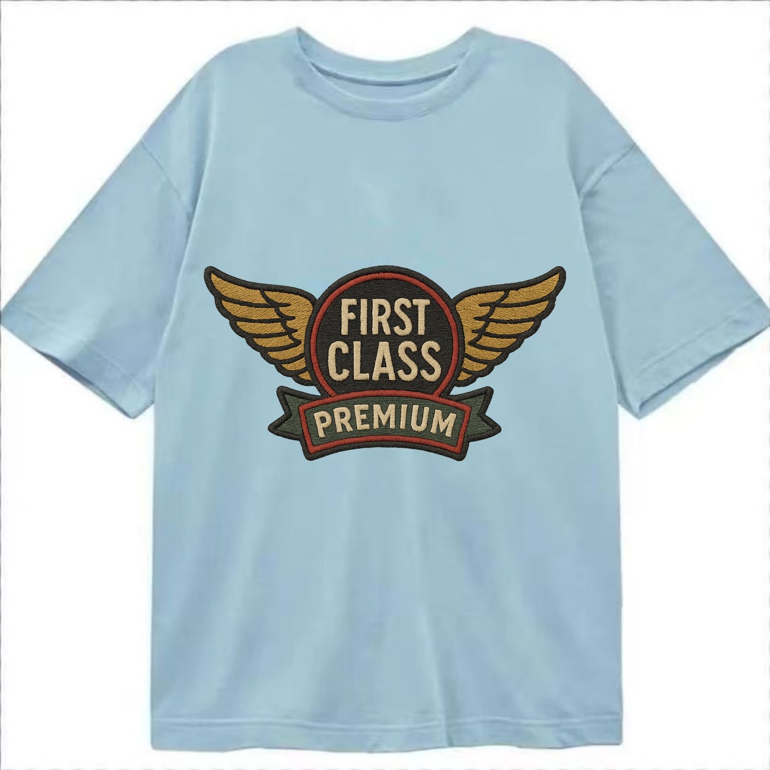 First Class Emblem  - Classic T-shirt - Light Blue