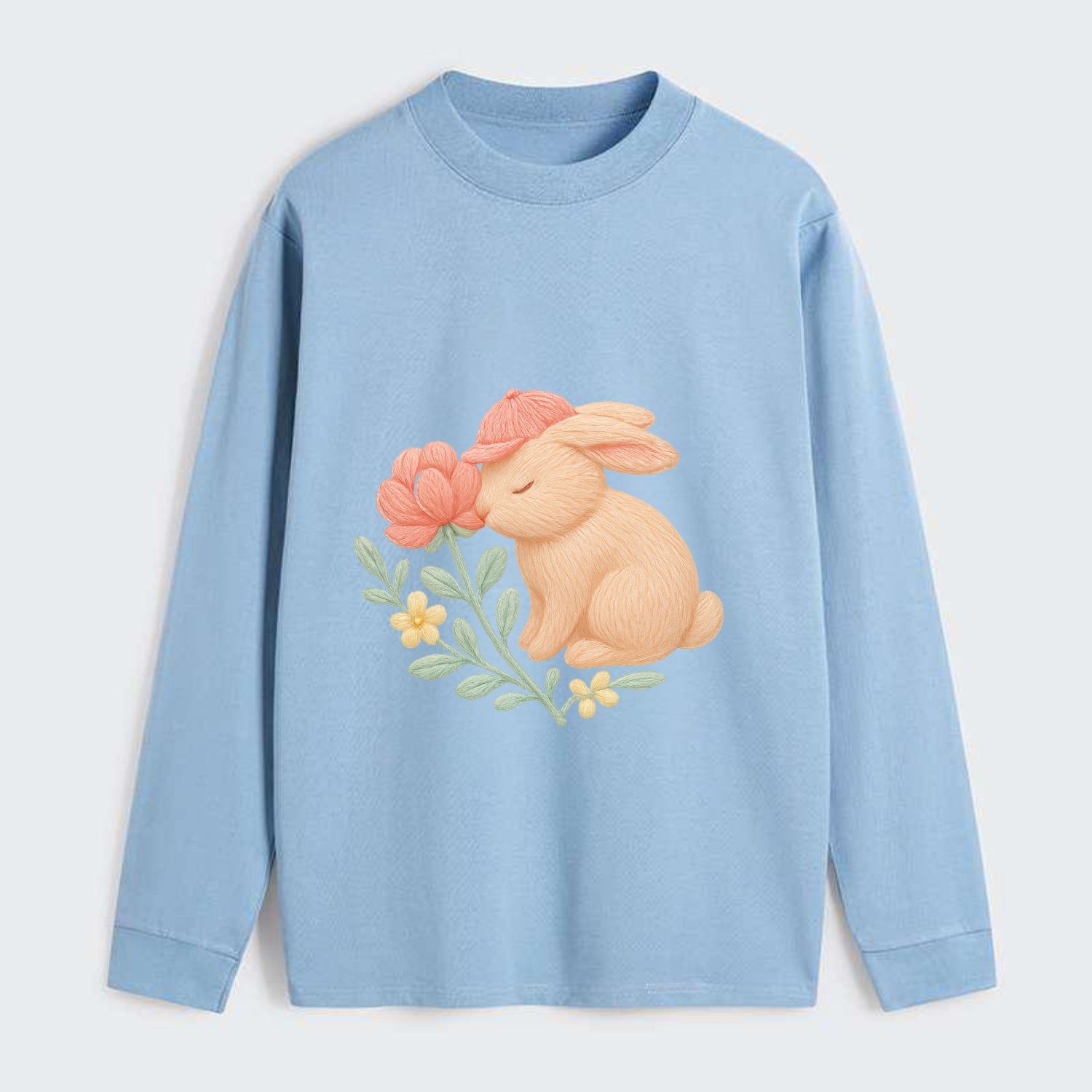 Peach Bunny - Classic Long Sleeve Shirt - Light Blue
