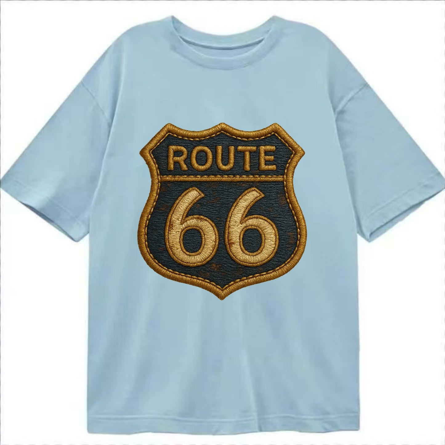 Route 66  - Classic T-shirt - Light Blue