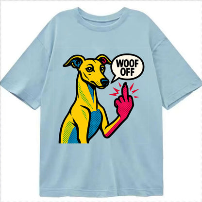 Whippet sleek athletic greyhound-like, elegant long paw giving sass - Classic T-shirt - Light Blue