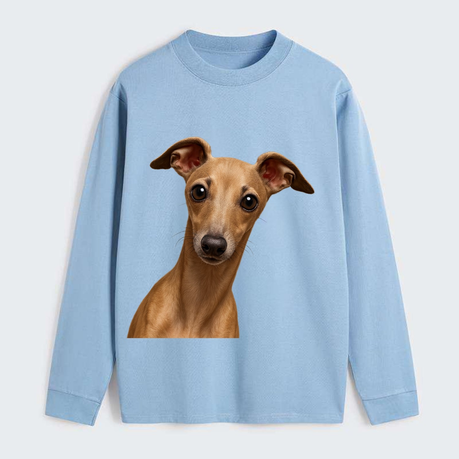 Italian Greyhound  - Classic Long Sleeve Shirt - Light Blue