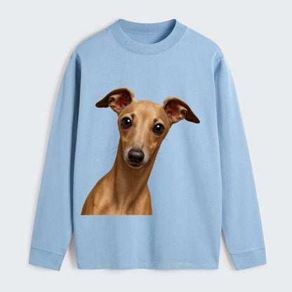 Italian Greyhound  - Classic Long Sleeve Shirt - Light Blue