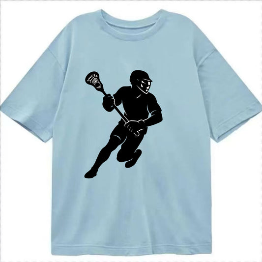 Lacrosse player cradling stick - Classic T-shirt - Light Blue