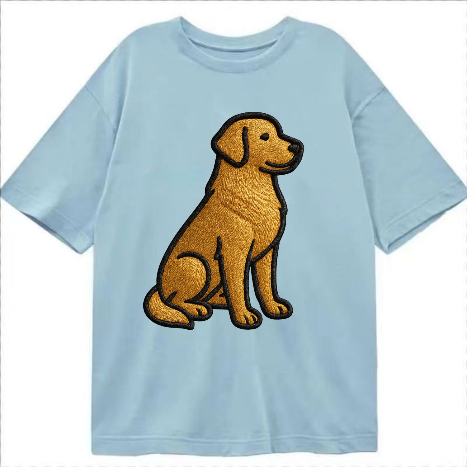 Golden Retriever - Contemporary geometri - Classic T-shirt - Light Blue