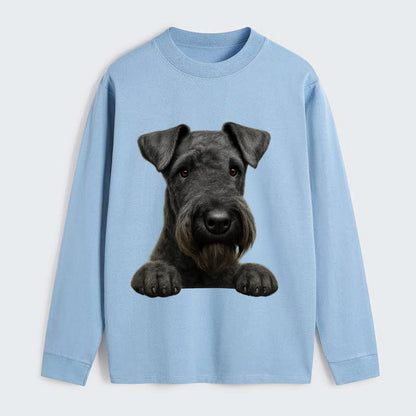 Kerry Blue Terrier  - Classic Long Sleeve Shirt - Light Blue