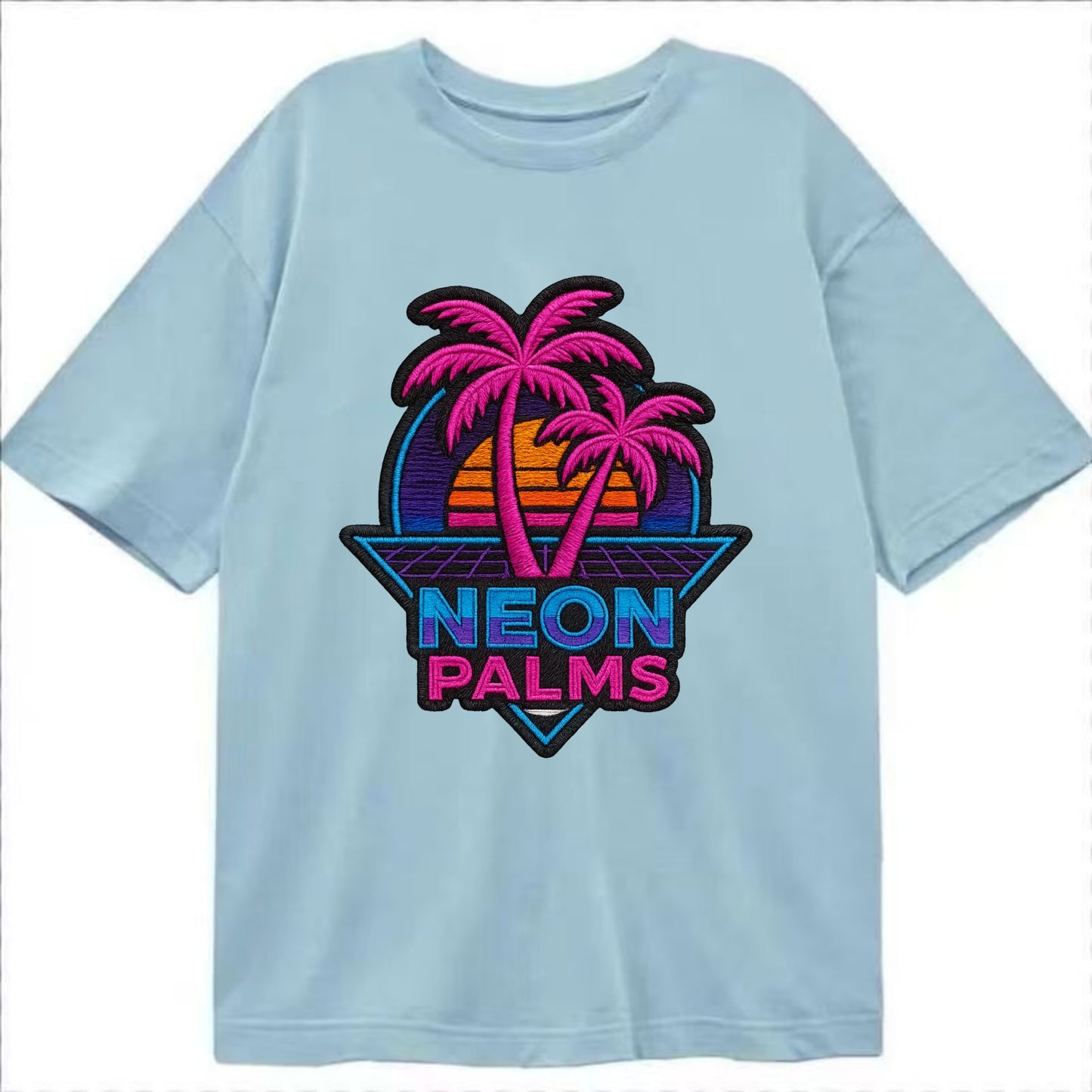 Neon Palms - Classic T-shirt - Light Blue