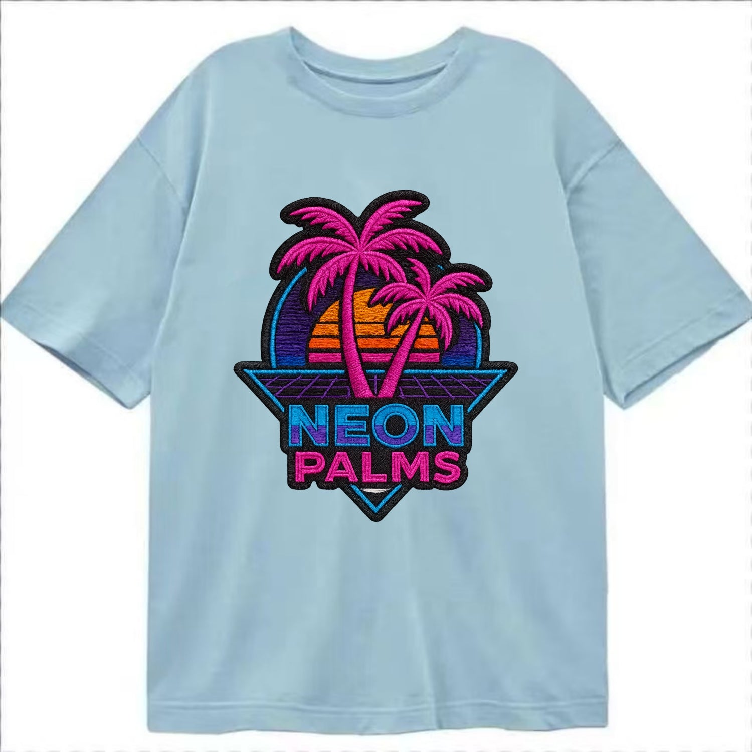 Neon Palms - Classic T-shirt - Light Blue