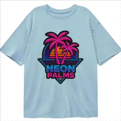 Neon Palms - Classic T-shirt - Light Blue
