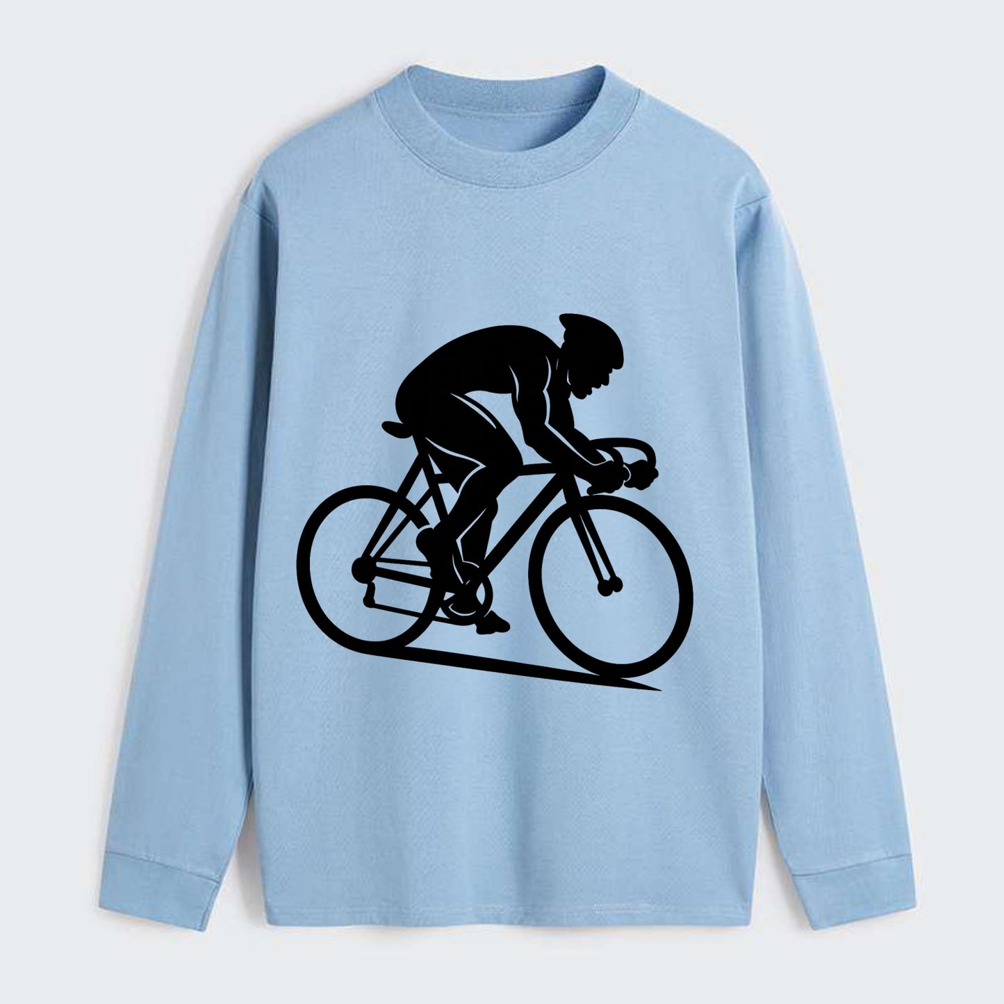 Sprint cyclist racing stance - Classic Long Sleeve Shirt - Light Blue