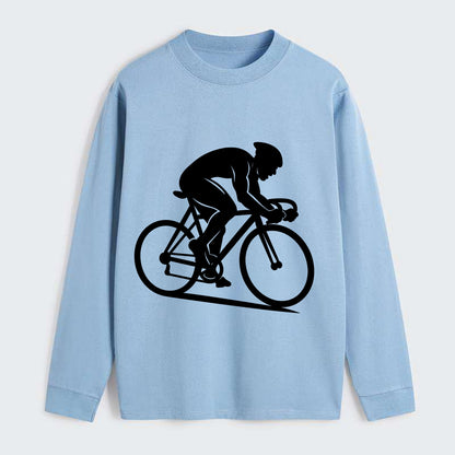 Sprint cyclist racing stance - Classic Long Sleeve Shirt - Light Blue