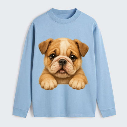 Bulldog  - Classic Long Sleeve Shirt - Light Blue