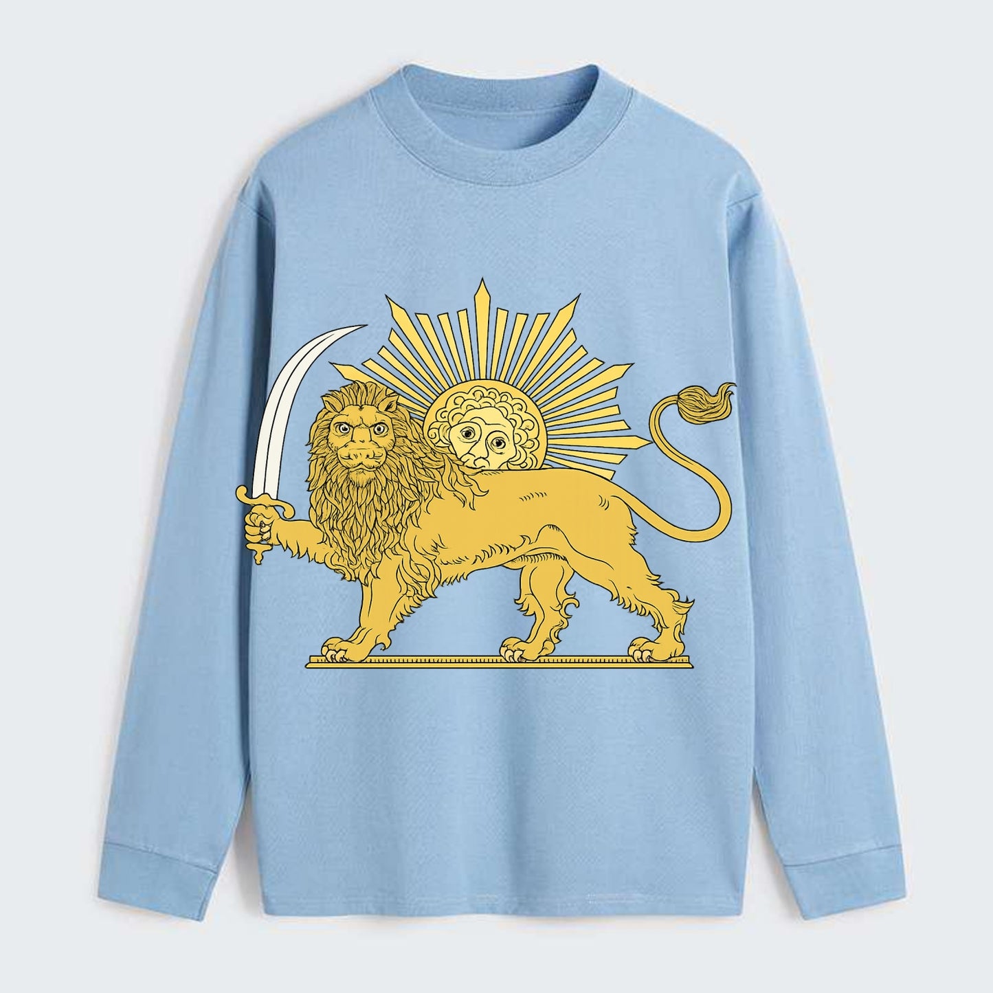 Shir O Khorshid - Classic Long Sleeve Shirt - Light Blue