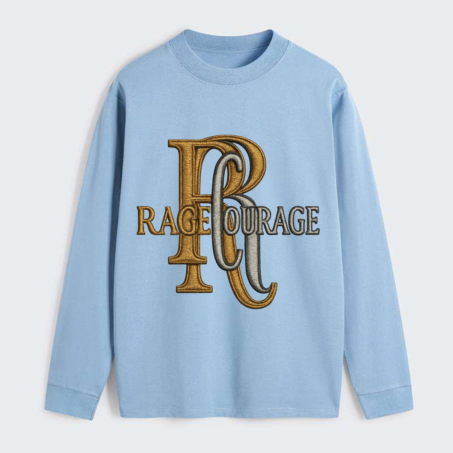 RAGE;COURAGE MODE Warrior Green Hat - Classic Long Sleeve Shirt - Light Blue