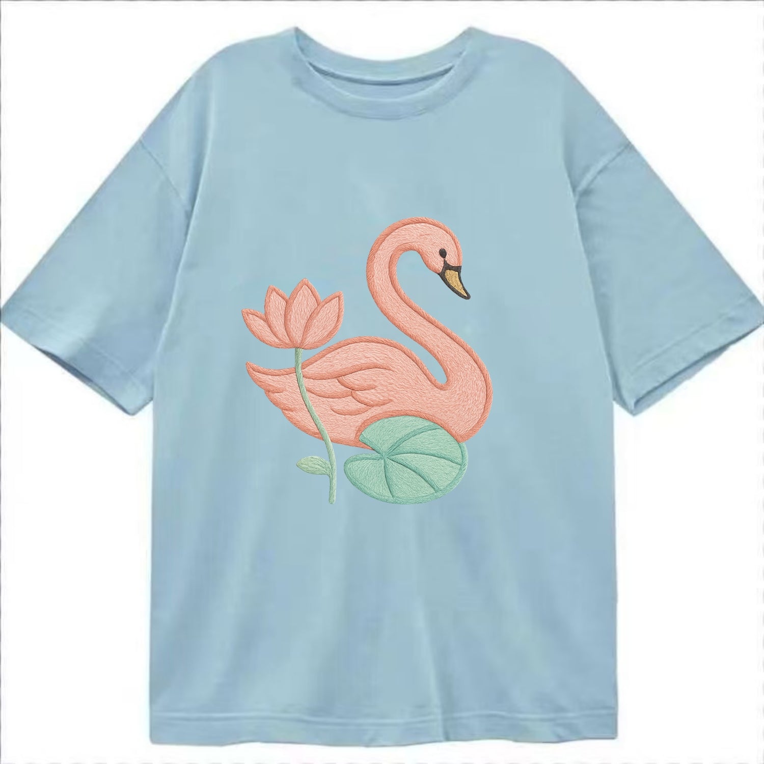 Coral Swan - Classic T-shirt - Light Blue