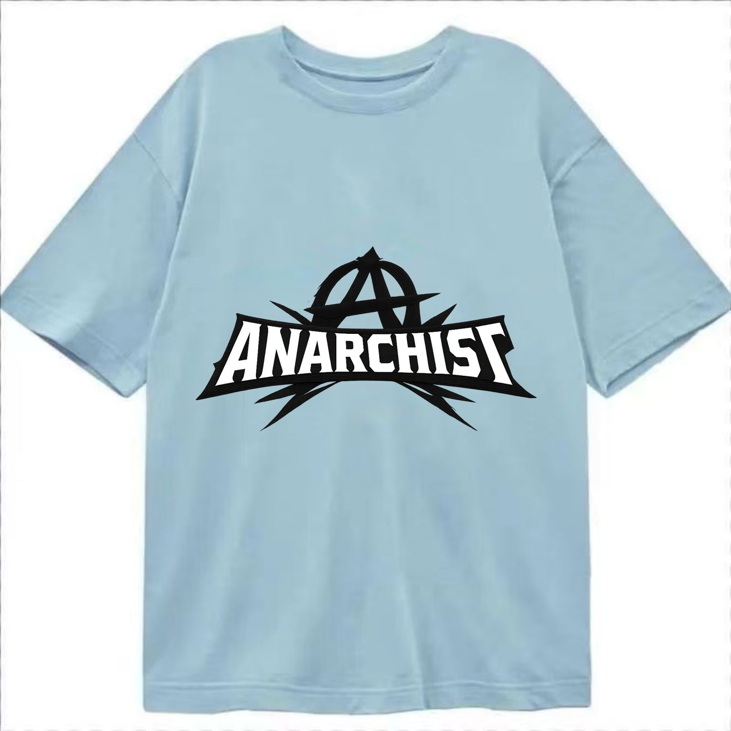 Bold typography design - "ANARCHIST" - no masters, self-governed - Classic T-shirt - Light Blue
