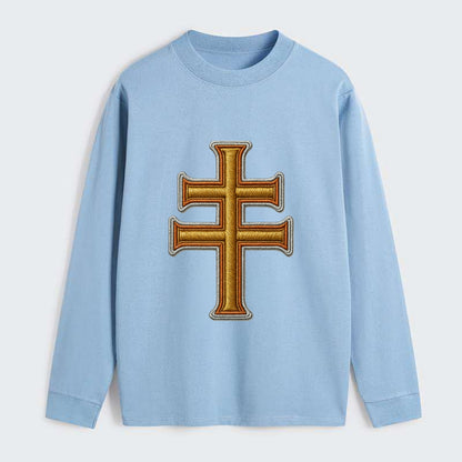 Patriarchal Cross - Classic Long Sleeve Shirt - Light Blue