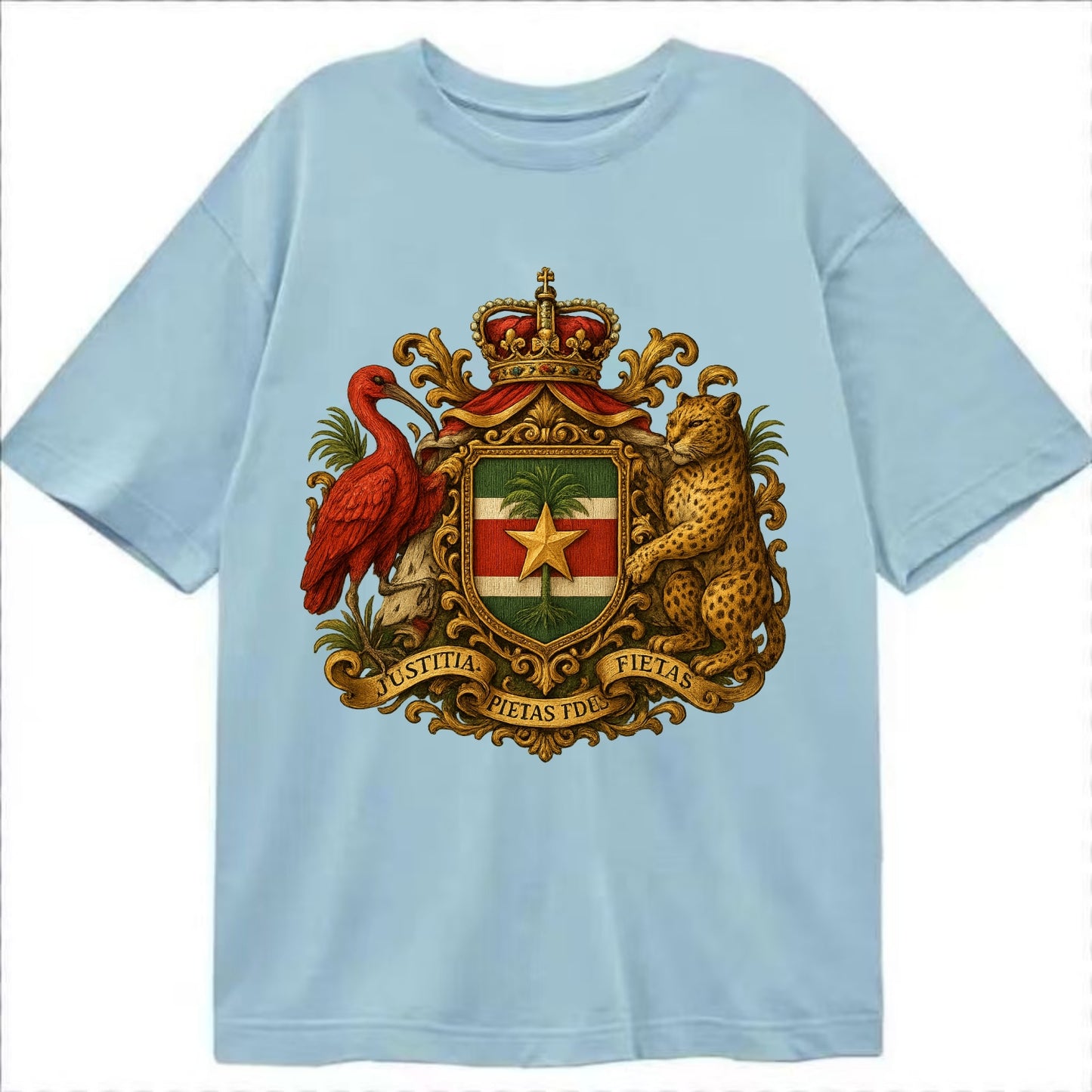 Suriname Star Emblem  - Classic T-shirt - Light Blue